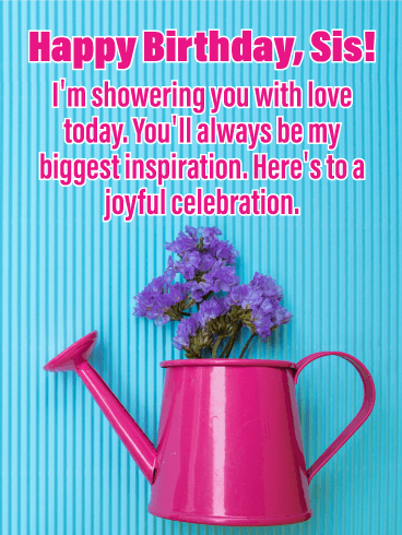 To a Joyful Celebration - Happy Birthday Card for Sister