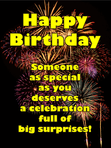 Exciting Celebration - Happy Birthday Card