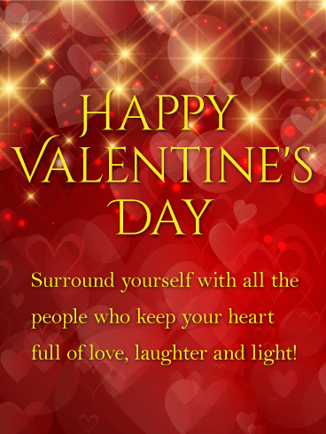 Laughter and Light - Shining Happy Valentine's Day Card